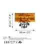 Wallity Wild and Free Escultura de pared de madera y metal Nogal y negro